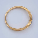 Tiara Diamond Ring 1.35gr / Size 7 / Two-tone Yellow White 18K Gold &