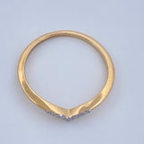 Tiara Diamond Ring 1.35gr / Size 7 / Two-tone Yellow White 18K Gold &