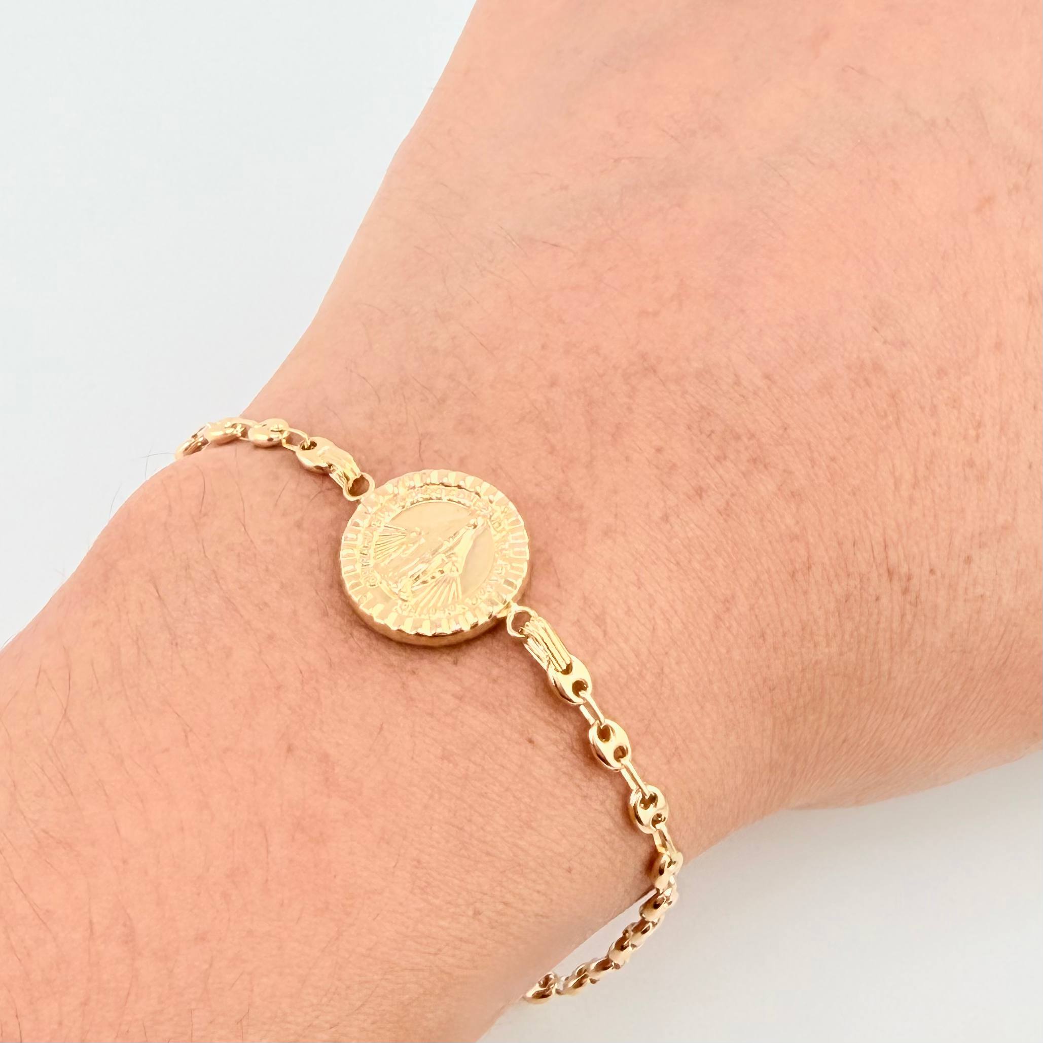 Pulso GC Herraje Virgen De Guadalupe 2.9gr / 7 in / 3.2mm Oro Amarillo 18K ©