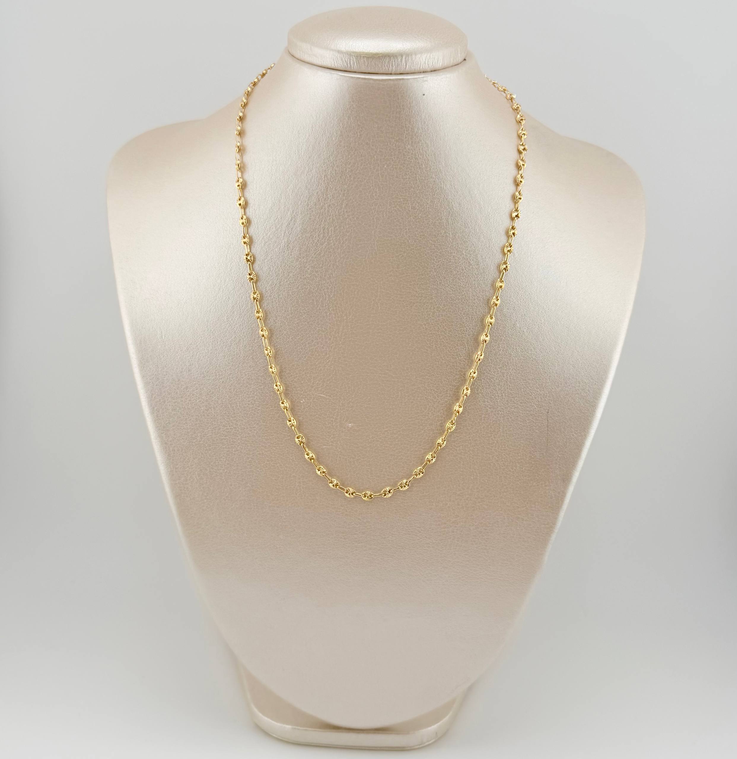 Cadena GC 5.3gr / 17 1/4 in / 3.3mm Oro Amarillo 18K