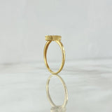 Ring Clover 2.4gr / Size 7 1/4 / Green Zircons 18K Yellow Gold