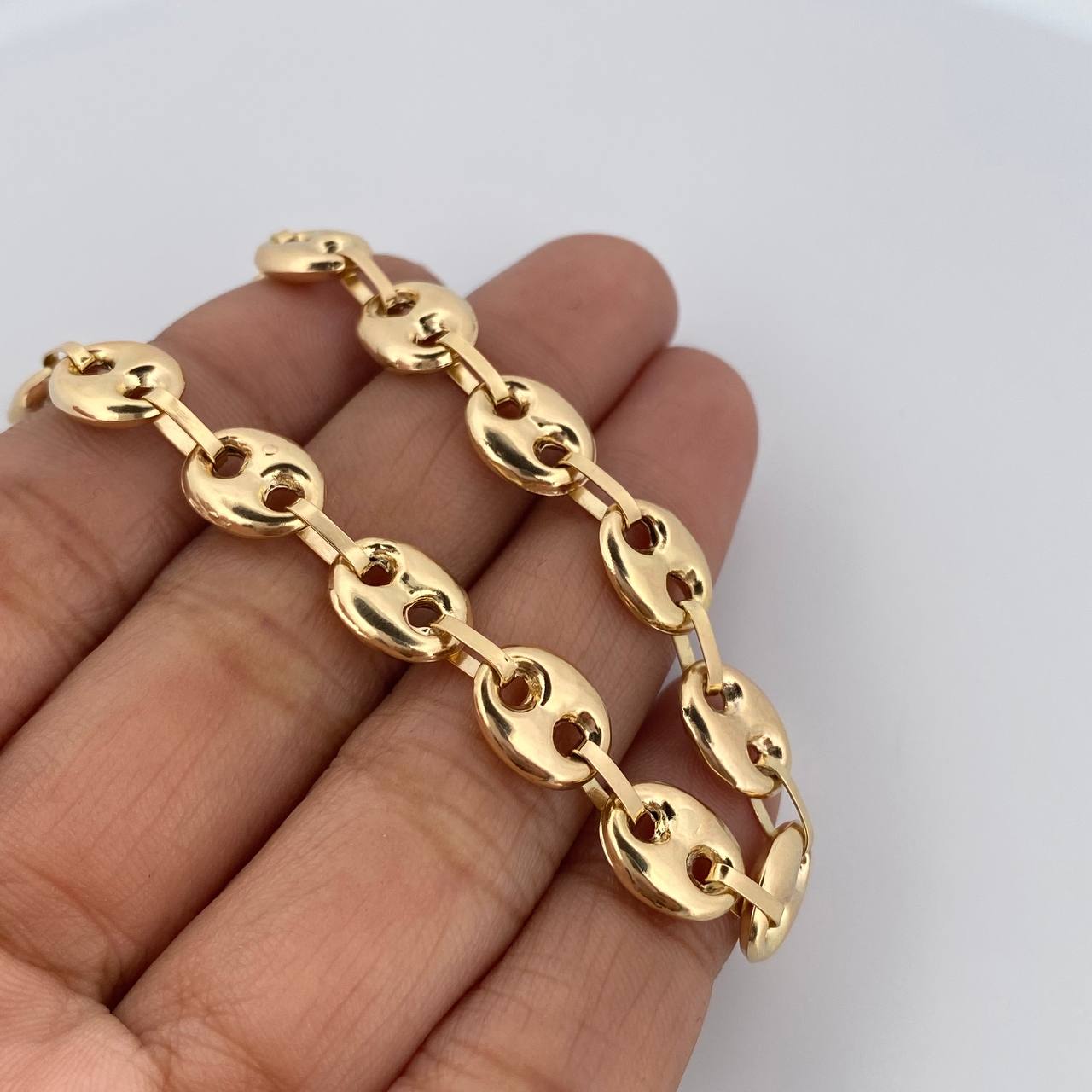 Pulso GC 9.2gr / 22cm / 8mm Lisa Oro Amarillo 18K &