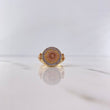 Steering Wheel Ring 10gr / T10 / White Zircons Two-tone Yellow and Rose Gold 18K &