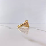 Steering Wheel Ring 10gr / T10 / White Zircons Two-tone Yellow and Rose Gold 18K &