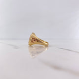 Steering Wheel Ring 10gr / T10 / White Zircons Two-tone Yellow and Rose Gold 18K &