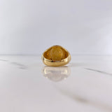 Buffalo Skull Ring 10.45gr / Size 9 3/4 / Black and White Zircon Arms Three 18K Golds &
