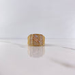 Anillo Caballo 10gr / T10 1/4 / Circones Blancos Tres Oros 18K &