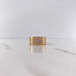 Anchor Ring 7.9gr / T10 / White Zircons Two-tone Yellow and White Gold 18K &