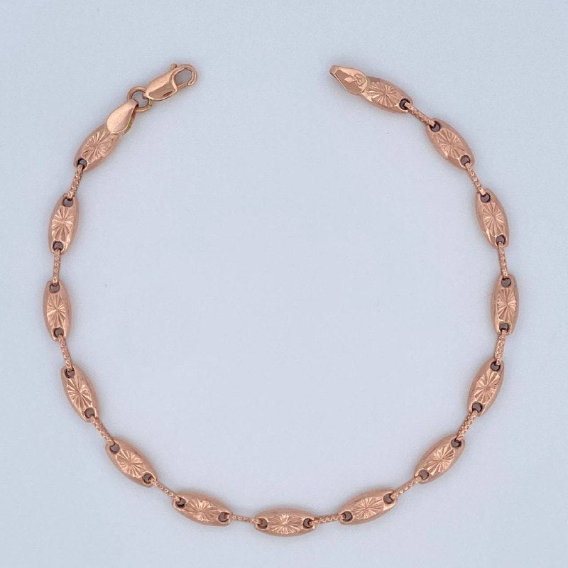 Diamond-Cut Link Bracelet 4.9gr / 8.5in / 18K Gold $
