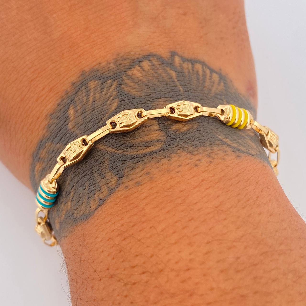 Rustic Tribal Bracelet 5.5gr / 8.5in / 18K Gold $