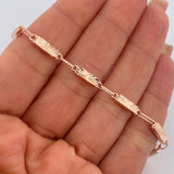 Pulso Eslabon Diamantado 4.65gr / 22cm / Oro 18K $
