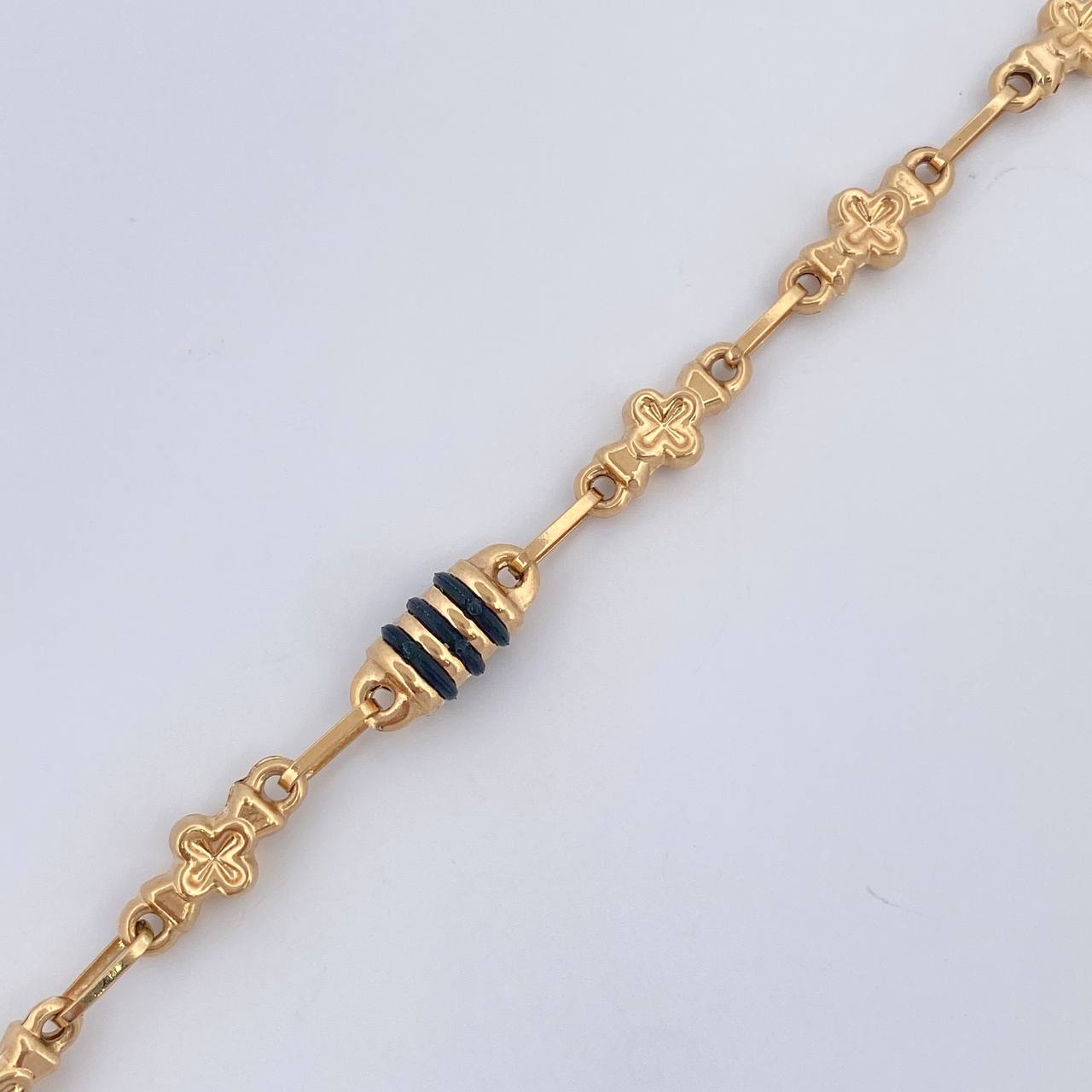 Rustic Flowers Bracelet 4.4gr / 8.3in / 18K Gold $