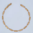 Rustic Barrel Bracelet 3.6gr / 8.5in / 18K Gold $