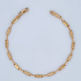 Rustic Barrel Bracelet 3.6gr / 8.5in / 18K Gold $
