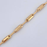 Rustic Barrel Bracelet 3.6gr / 8.5in / 18K Gold $