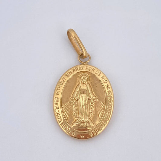 Dije Virgen Milagrosa 1.9gr / 3cm / Oro 18K $