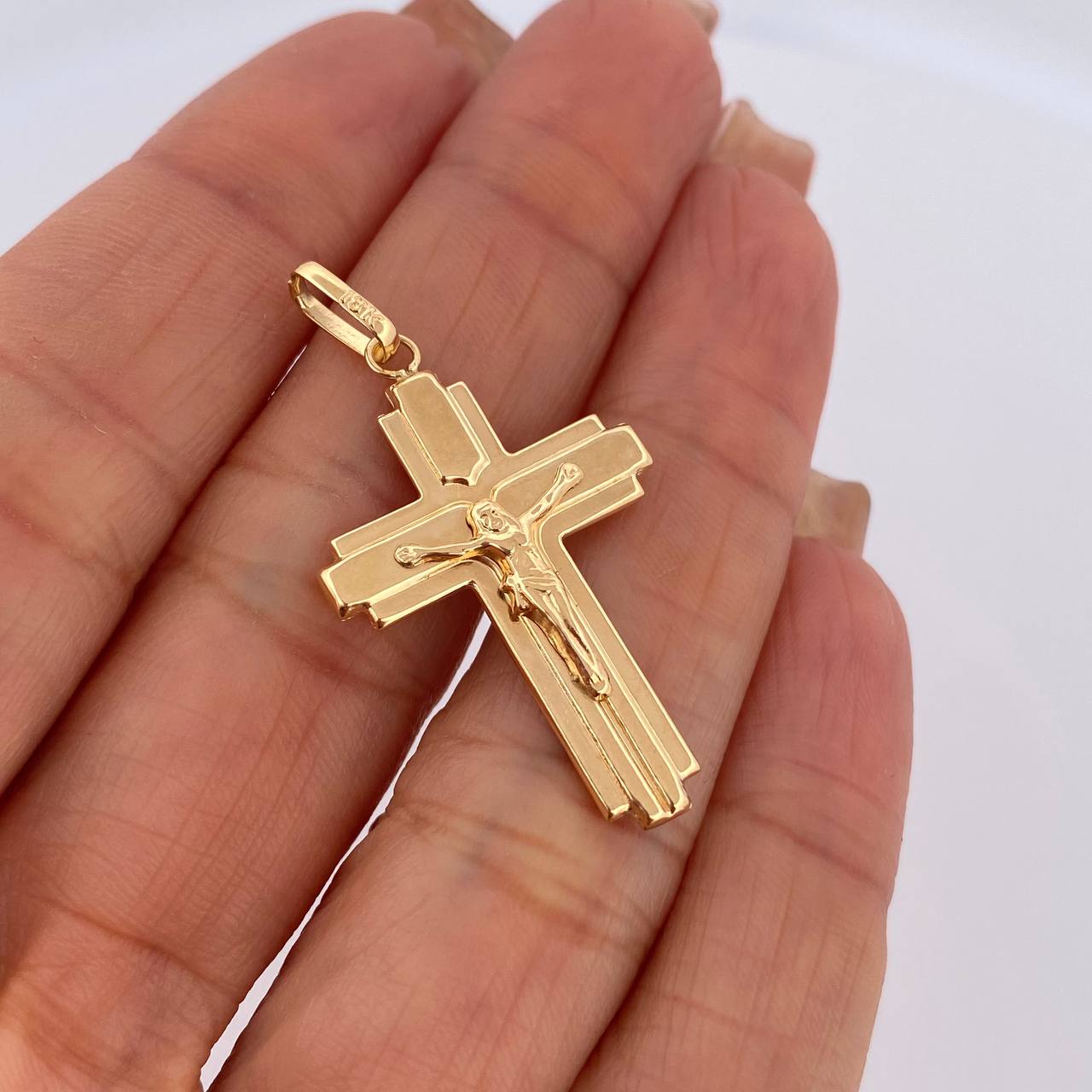 Pendant Christ Cross 1.6gr / 4cm / 18K Gold $