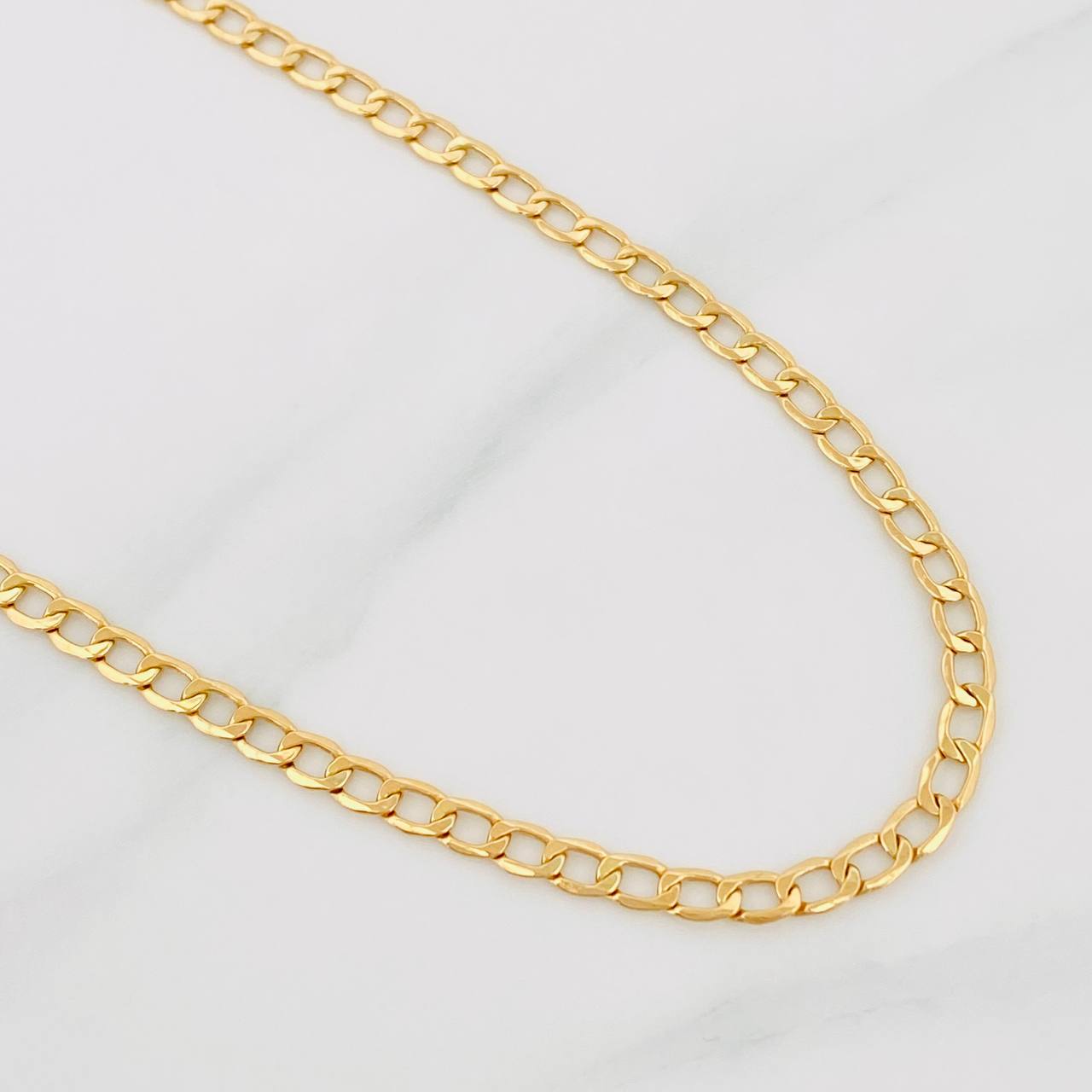 Cadena Cubana 6.15g / 24 in / 3.44mm Oro Amarillo 18K