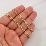 Cadena Cubana 5.35g / 24 in / 3.44mm Oro Amarillo 18K