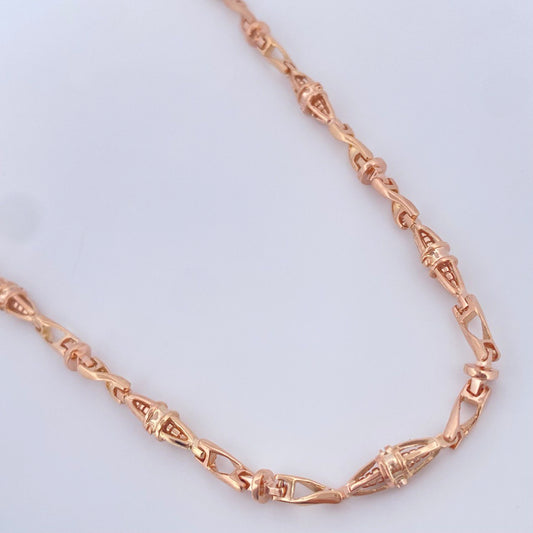Cadena Rustica Dubai 31.75gr / 26 1/2 in / Oro Rosa 18K &