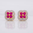 Stud Earrings Clover 2.5g / in / 9.7mm Yellow Gold 18K