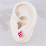 Stud Earrings Clover 2.5g / in / 9.7mm Yellow Gold 18K