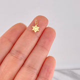 Pendant Star of David 0.2g / 1/2 in 18K Yellow Gold