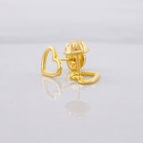 Heart Silhouette Stud Earrings 0.7g / in / 6.35mm 18K Yellow Gold