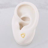 Heart Silhouette Stud Earrings 0.7g / in / 6.35mm 18K Yellow Gold