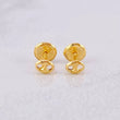 Stud Earrings GC 0.4g / in / 3.4mm Yellow Gold 18K