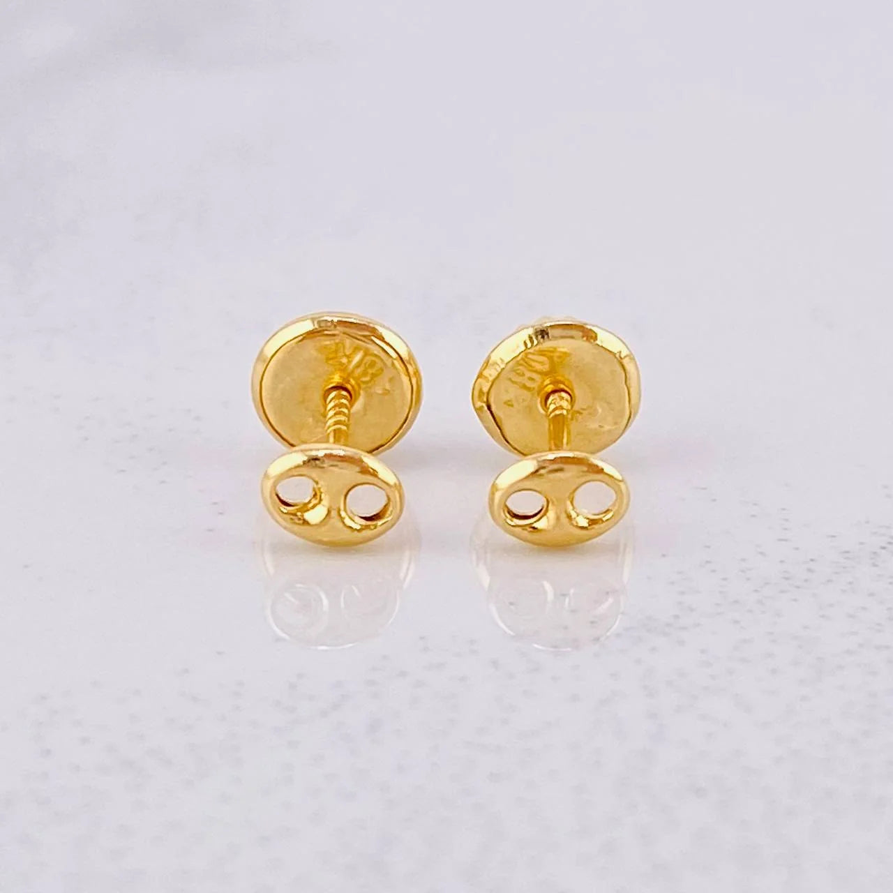Stud Earrings GC 0.4g / in / 3.4mm Yellow Gold 18K