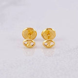 Stud Earrings GC 0.4g / in / 3.4mm Yellow Gold 18K