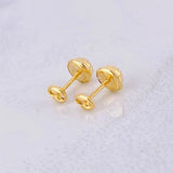 Stud Earrings GC 0.4g / in / 3.4mm Yellow Gold 18K