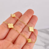 Classic Link Bracelet Diamond Cut Clover 2.55g / 7 1/4 in / 1.65mm 18K Yellow Gold