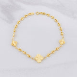 Bracelet GC Clover Diamond Cut 3.15g / 7 1/4 in / 1.65mm 18K Yellow Gold