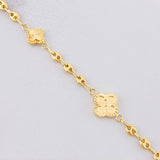 Bracelet GC Clover Diamond Cut 3.15g / 7 1/4 in / 1.65mm 18K Yellow Gold