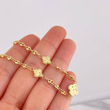 Bracelet GC Clover Diamond Cut 3.15g / 7 1/4 in / 1.65mm 18K Yellow Gold