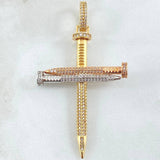 Pendant Nail Cross 8.4gr / 6.3cm (2.5in) / 18K Gold ©