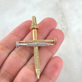 Pendant Nail Cross 8.4gr / 6.3cm (2.5in) / 18K Gold ©
