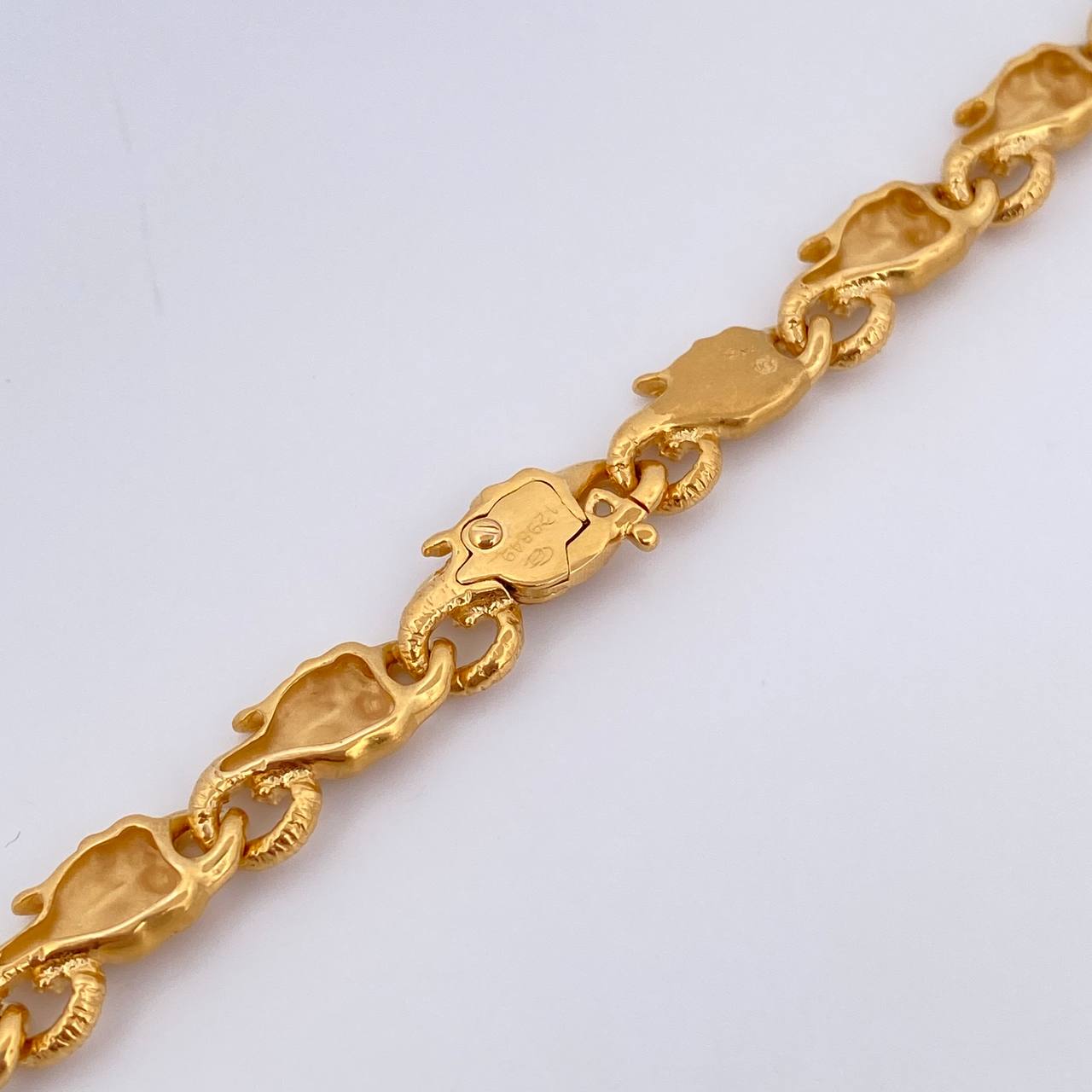 Rustic Elephant Chain 76.85gr / 60cm / 8.6mm 18K Yellow Gold $