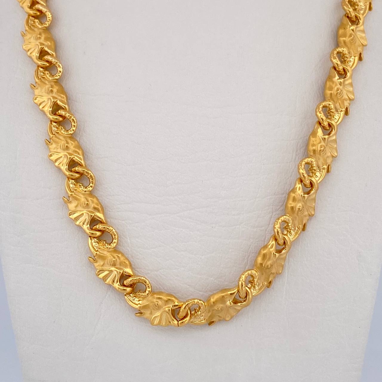 Rustic Elephant Chain 76.85gr / 60cm / 8.6mm 18K Yellow Gold $