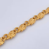 Bracelet Elephant Bracelet 26.45gr / 19.1cm / 8.4mm 18K Yellow Gold $
