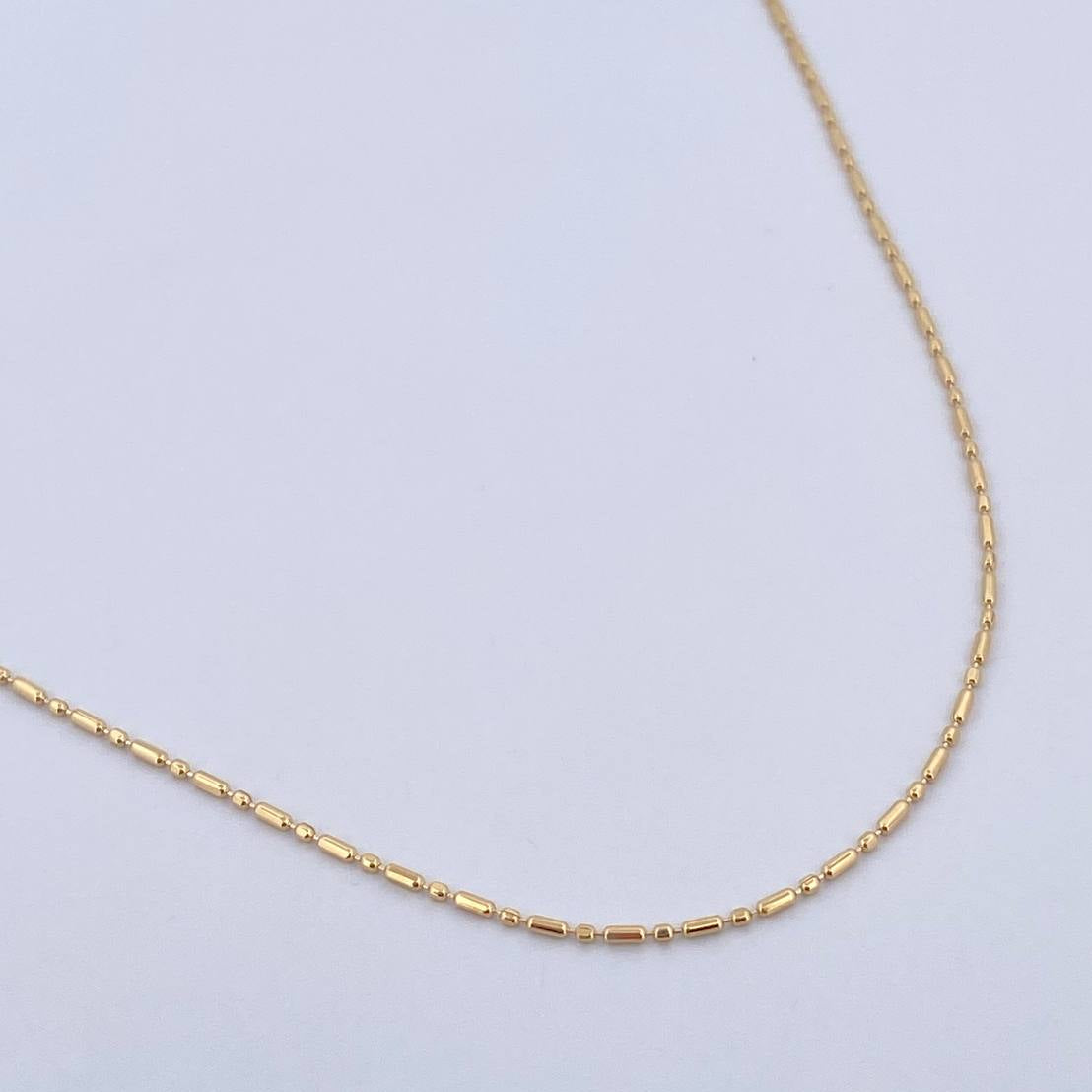 Cadena Morse 1.45g / 18 in / 0.75mm Oro Amarillo 18K