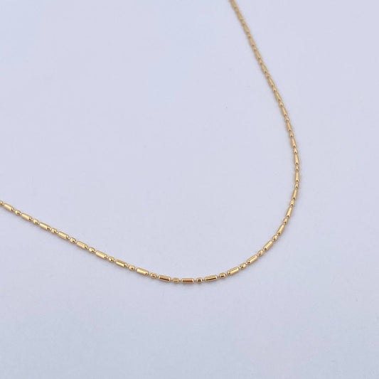 Cadena Morse 1.45gr / 45cm / 0.8mm Oro Amarillo +3 18K $