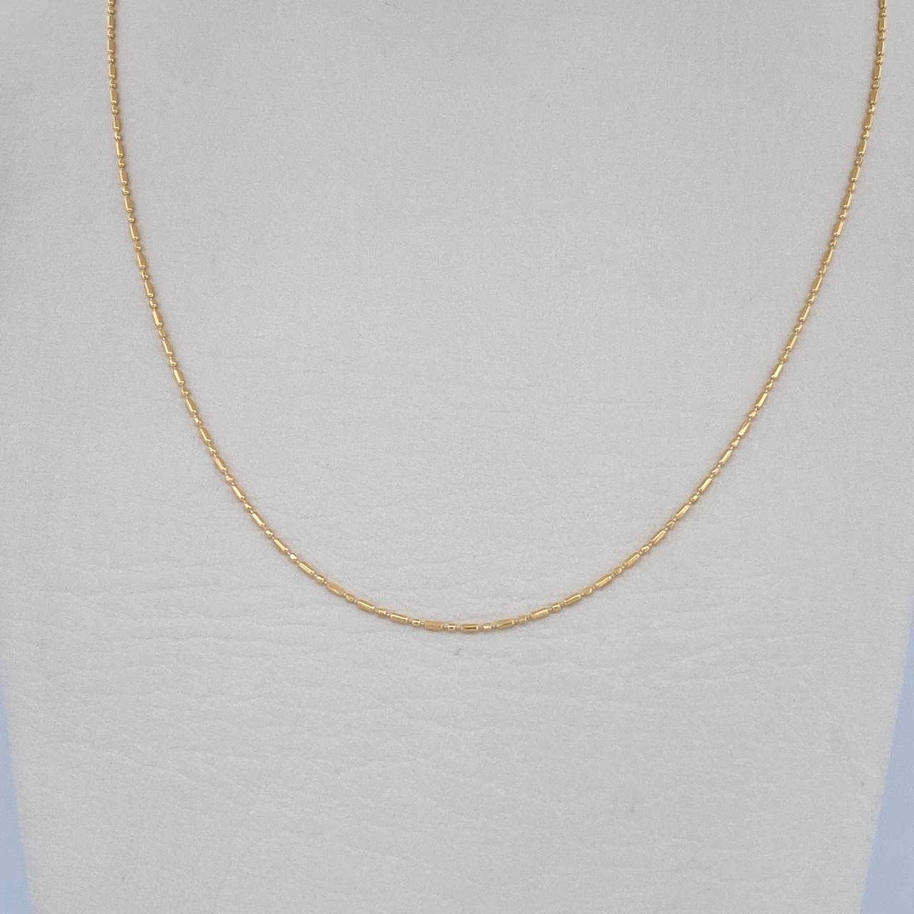 Cadena Morse 1.45gr / 45cm / 0.8mm Oro Amarillo +3 18K $