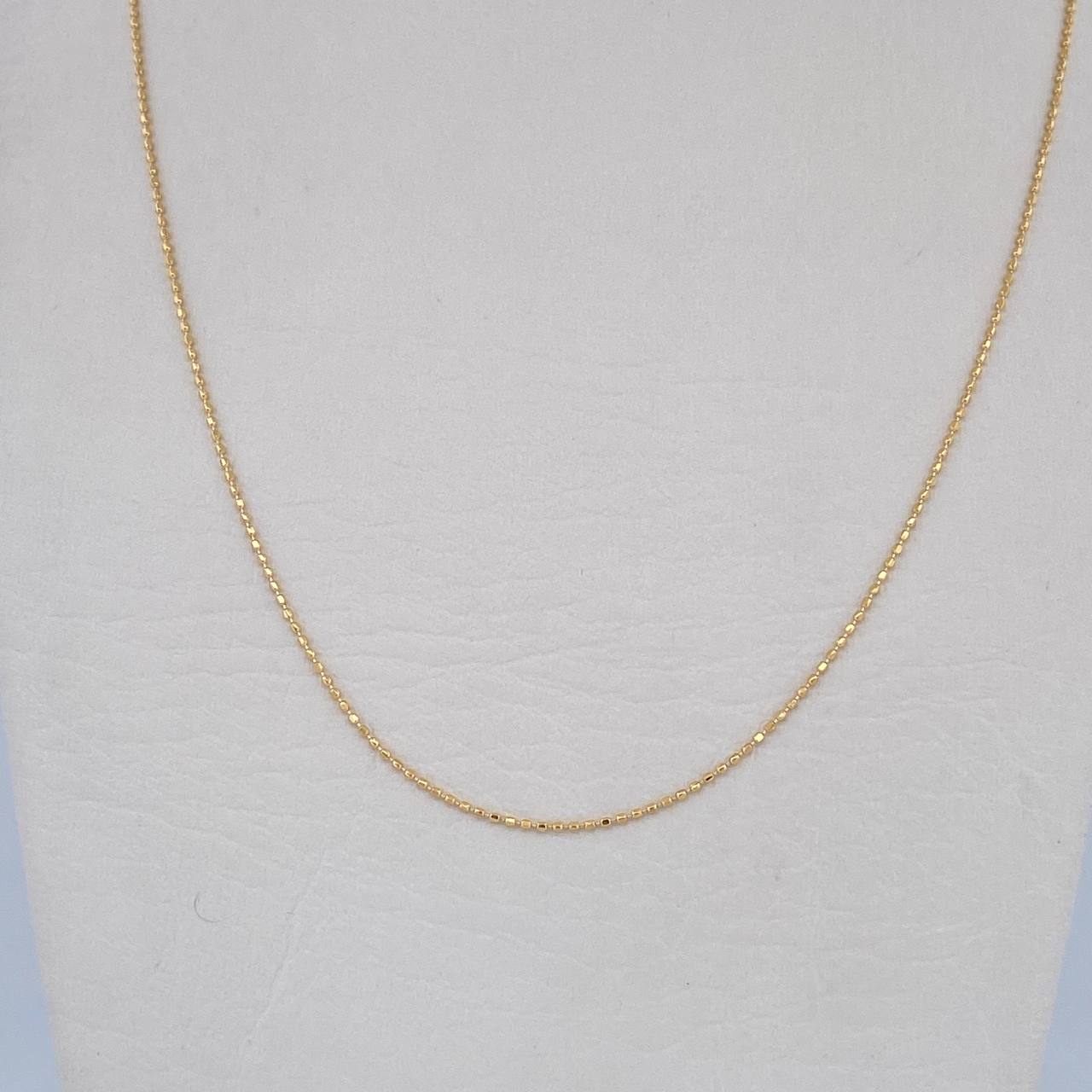 Cadena Militar 1.25gr / 45cm / 0.6mm Oro Amarillo +3 18K &