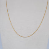 Cadena Militar 1.35gr / 45cm / 0.6mm Oro Amarillo +3 18K &