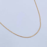 Cadena Militar 1.25gr / 45cm / 0.6mm Oro Amarillo +3 18K &