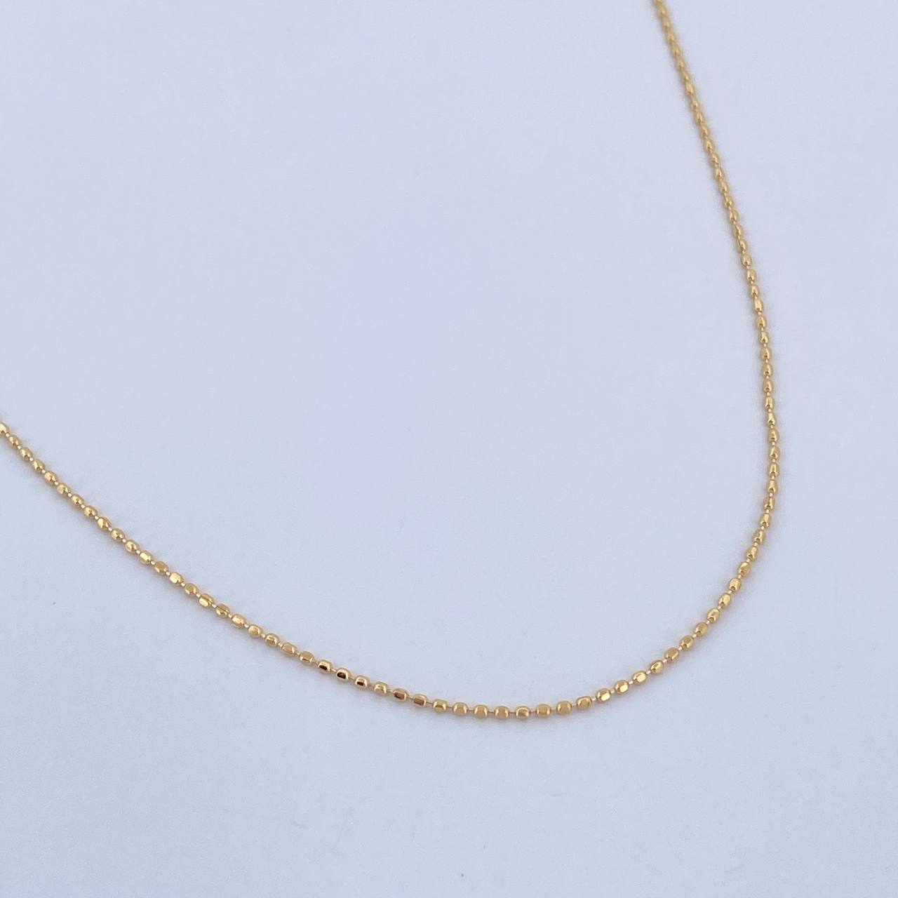 Cadena Militar 1.3gr / 45cm / 0.5mm Oro Amarillo +3 18K &