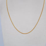 Cadena Mini Cubana 2.4gr / 45.7cm / 1.1mm Oro Amarillo +1 18K $